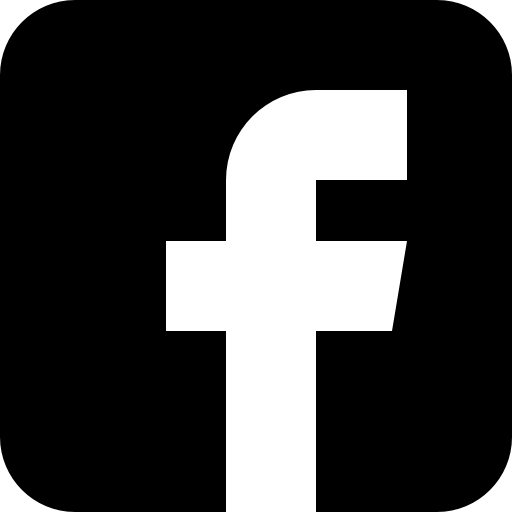 Facebook-Logo in weiß auf schwarzem Hintergrund